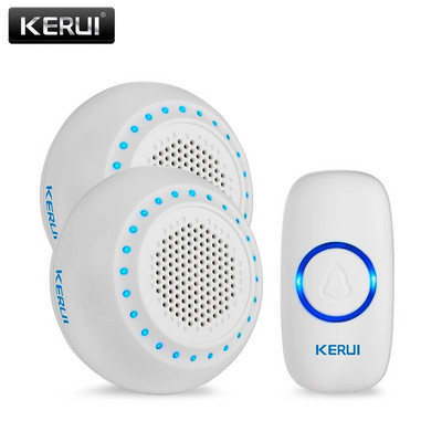 KERUI M523 Wireless Doorbell Kit Αδιάβροχο κουμπί αφής 32 τραγούδια Πολύχρωμο φως LED Home Security Smart Chimes Doorbell alarm