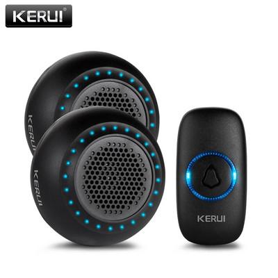 KERUI M523 Wireless Doorbell Kit Αδιάβροχο κουμπί αφής 32 τραγούδια Πολύχρωμο φως LED Home Security Smart Chimes Doorbell alarm