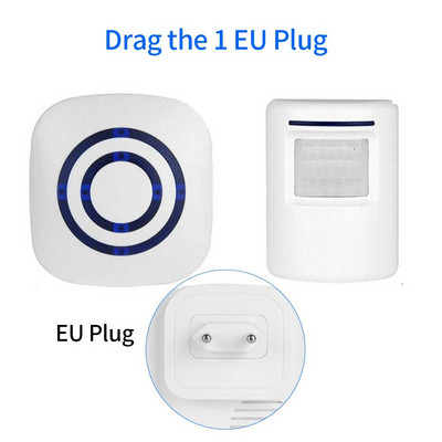 Jaotatud tüüpi infrapunaandur juhtmevaba uksekella liikumisandur häiresüsteem kaubanduslik tervituskell 110-240V 38 tooni vastuvõtja Uus