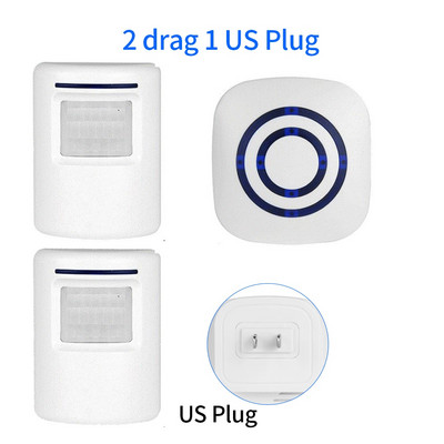 Jaotatud tüüpi infrapunaandur juhtmevaba uksekella liikumisandur häiresüsteem kaubanduslik tervituskell 110-240V 38 tooni vastuvõtja Uus