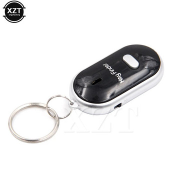 1PCS LED Key Finder Whistle Object Finder Аудио сензор Светкавица Електронна аларма Проследяване Възрастно устройство против изгубена аларма