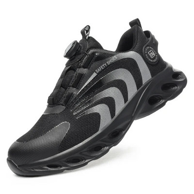 Φθινοπωρινά ελαφριά ανδρικά παπούτσια εργασίας ασφαλείας χωρίς δαντέλες (με ατσάλινο καπάκι στα δάχτυλα) παπούτσια εργασίας κατά των τρυπημάτων και μπότες