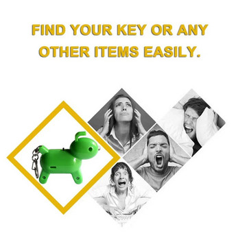 Whistle Key Finder Έξυπνος φωνητικός έλεγχος Keychain Locator Cartoon Dog Keyfinder Anti-Lost Συσκευή