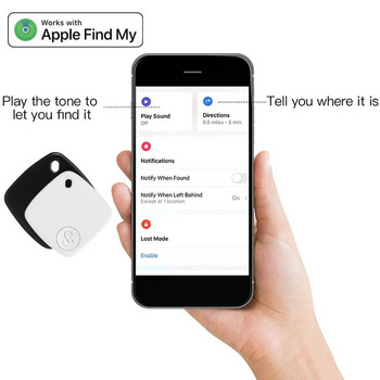 Безжичен локатор Съвместим за Apple Find My Smart Tracker Anti-lost Device Mini Finder Позициониране за Wallet Pet Kids