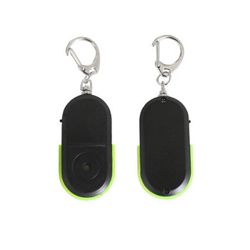 2X Anti-Lost Whistle Key Finder Безжична аларма Smart Tag Key Locator Keychain Tracker Звук на свирка LED Light Tracker