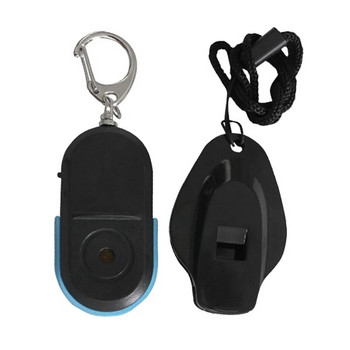 2X Anti-Lost Whistle Key Finder Ασύρματος συναγερμός Έξυπνος εντοπιστής κλειδιού Keychain Tracker Sound Whistle LED Light Tracker