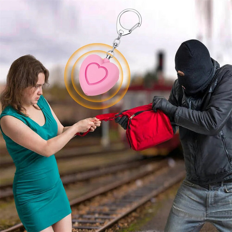 Sebaobrana Alarm 130dB Anti-wolf Dievča Deti Ženy Bezpečnostná ochrana Upozornenie Osobná bezpečnosť Kričať Hlasitý núdzový alarm Kľúčenka