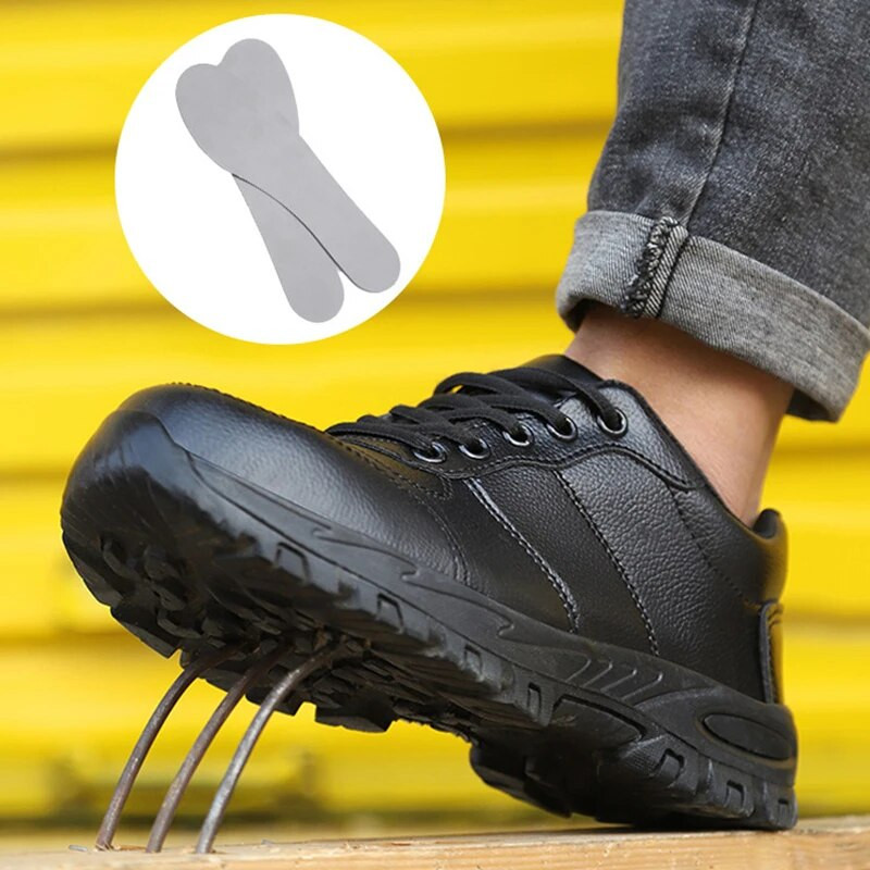 Ανδρικά Δερμάτινα Παπούτσια Εργασίας Παπούτσια εργασίας Ατσάλινα δάχτυλα άφθαρτα παπούτσια ασφαλείας Αθλητικά πάνινα παπούτσια με προστασία από τρύπημα Ανδρικές μπότες ασφαλείας