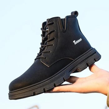 Работни ботуши, предпазни обувки със стоманени пръсти, мъжки предпазни обувки, работни маратонки, неразрушими работни обувки за мъже, работни мъжки обувки със стоманена капачка на пръстите
