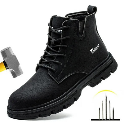 Работни ботуши, предпазни обувки със стоманени пръсти, мъжки предпазни обувки, работни маратонки, неразрушими работни обувки за мъже, работни мъжки обувки със стоманена капачка на пръстите
