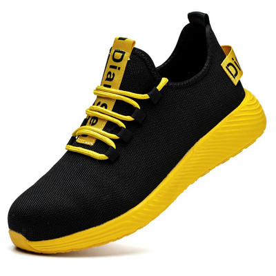 Παπούτσια ασφαλείας Ανδρικά παπούτσια από ατσάλι, αντιθραυστικά, αντιολισθητικά, ελαφριά παπούτσια εργασίας, αθλητικά παπούτσια για τρέξιμο για εξωτερικούς χώρους