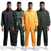 Αδιάβροχη μονοκόμματη φόρμα με φόρμα εργασίας ασφαλείας ανθεκτική στο λάδι της κουκούλας For Sparying Painting Factory Clothes