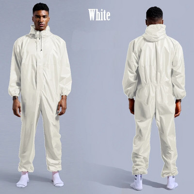 Αδιάβροχη μονοκόμματη φόρμα με φόρμα εργασίας ασφαλείας ανθεκτική στο λάδι της κουκούλας For Sparying Painting Factory Clothes