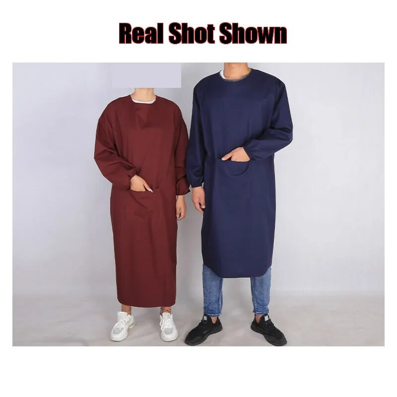 Vandeniui atsparus aliejui atsparus pilnai dengiantis prijuostės kostiumas Mėsininkui Fisher Unisex Darbo sauga Daugkartinio naudojimo prijuostės kombinezonas Virtuvės namas švarus