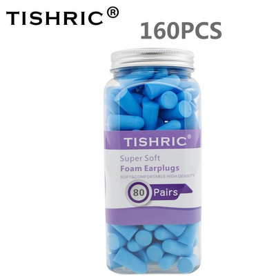 10/60/120/160PCS TISHRIC PU Σφουγγάρι Ωτοασπίδες Αντιθορύβου Ωτοασπίδες ύπνου Ρυθμός μείωσης θορύβου 35,5db Ωτοασπίδες για ύπνο/μελέτη