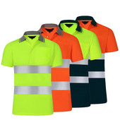 Cămașă de siguranță reflectorizantă pentru muncă de noapte, tricou cu mâneci scurte, cu uscare rapidă, haine de protecție pentru îmbrăcăminte de lucru în construcții