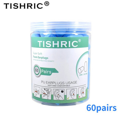 10/60/120/160 tk TISHRIC kõrvatropid magamiskõrvatropid PU käsnkõrvatropi müra vähendamise määr 35,5 db müravastane une kõrvatropp