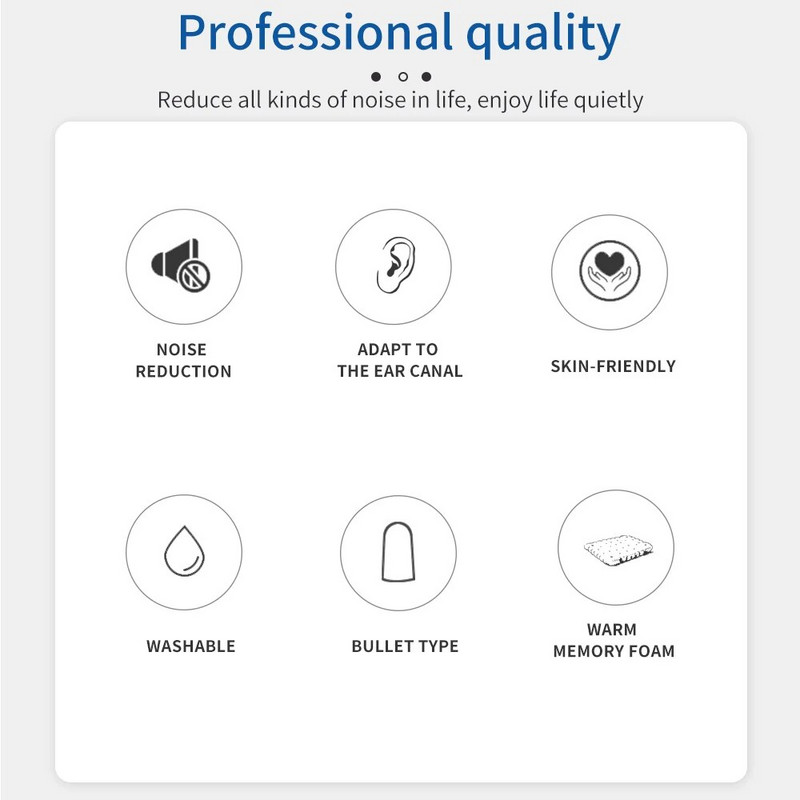 10/60/120/160 tk TISHRIC kõrvatropid magamiskõrvatropid PU käsnkõrvatropi müra vähendamise määr 35,5 db müravastane une kõrvatropp