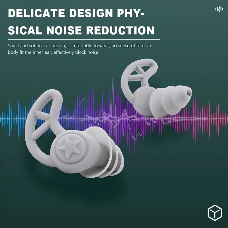 Επαναχρησιμοποιήσιμες ωτοασπίδες ακύρωσης θορύβου Ασφαλείς ωτοασπίδες σιλικόνης κατά του θορύβου για σκοποβολή σε ταξίδια ύπνου