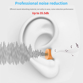 30/60 чифта TISHRIC тапи за уши PU гъба тапи за уши против намаляване на шума 35.5db тапи за уши за сън Протектор за уши