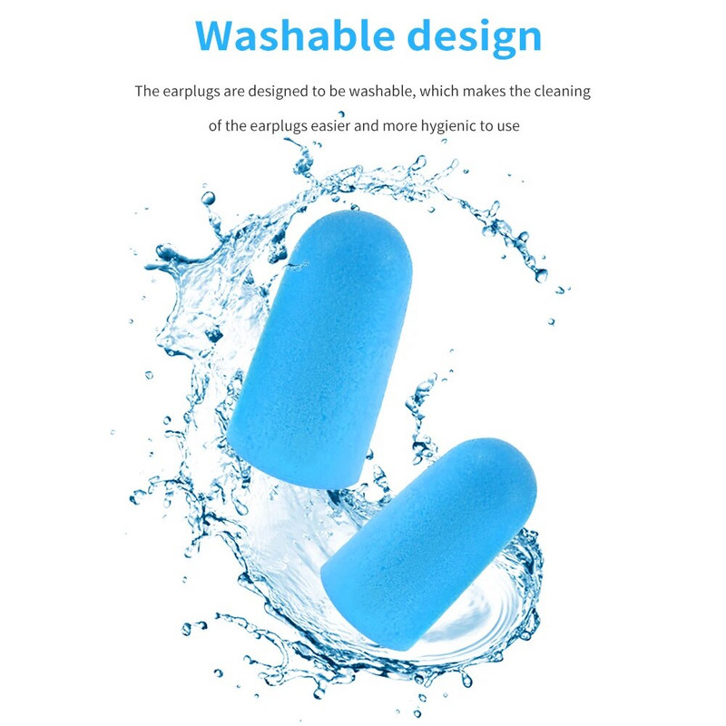 30/60 párov štuple do uší TISHRIC, PU špongia, štuple do uší s redukciou hluku 35,5 dB, chrániče sluchu na spanie