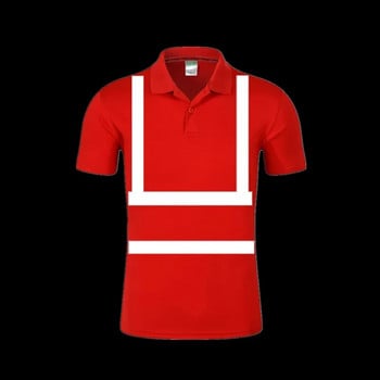 hi viz Safety Work Polo Shirt High Visibility Reflective Polo Shirt Quick Dry Construction Shirts for Men