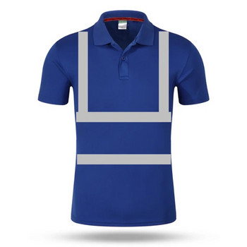 hi viz Safety Work Polo Shirt High Visibility Reflective Polo Shirt Quick Dry Construction Shirts for Men