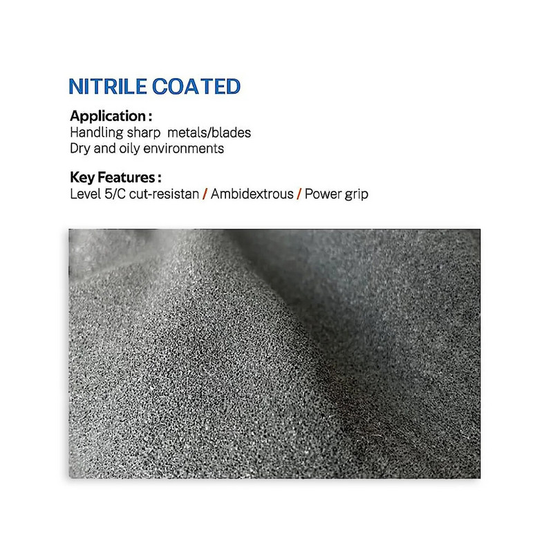 Rukavice odolné proti porezaniu úrovne 5, pevný protišmykový úchop, pre náročné práce, odolné a priedušné s nitrilovou penou, dotyková obrazovka