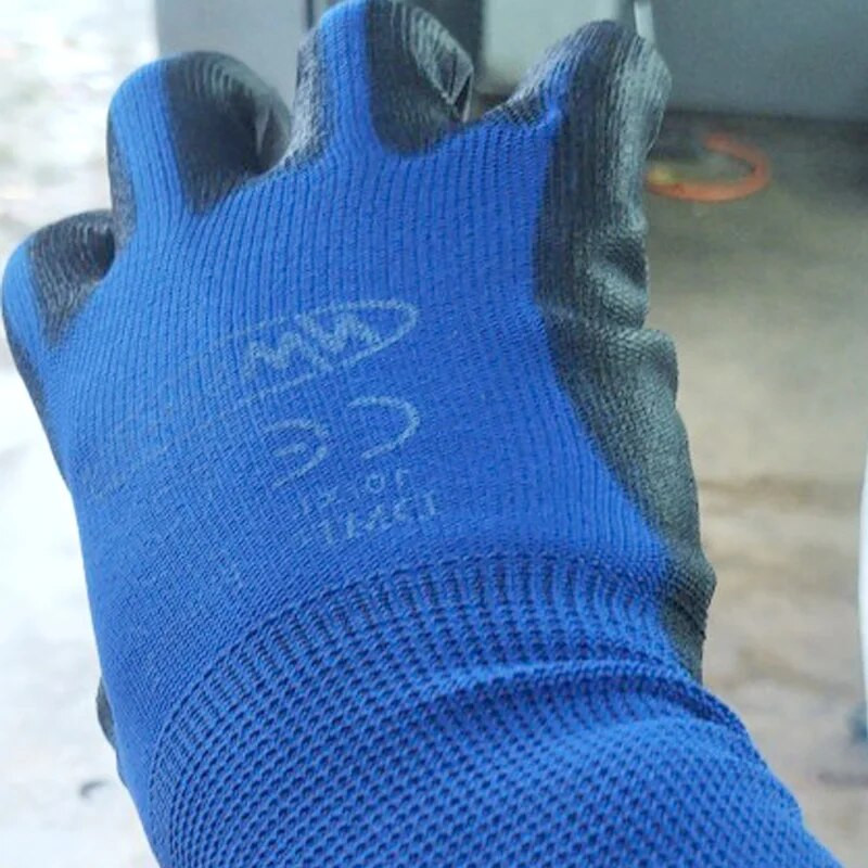 NMSAFETY 12 Pairs Working Protective Glove Men Flexible Nylon or Polyester Safety Gloves Work Professional Safety Supplies