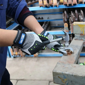 Устойчиви на порязване ръкавици Антиударно вибрационно масло GMG TPR Защитни работни ръкавици Устойчиви на нарязване Ударопоглъщаща механика Удар