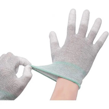 Висококачествени 10 чифта ESD предпазни работни ръкавици с покритие на върховете на пръстите за поддръжка на електроника