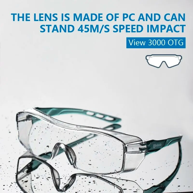 Andanda kaitseprillid View3000OTG kaitseprillid, kaitsvad tööprillid, udu-/tolmukindlad/kriimustus-/UV-kaitseprillid töötamiseks
