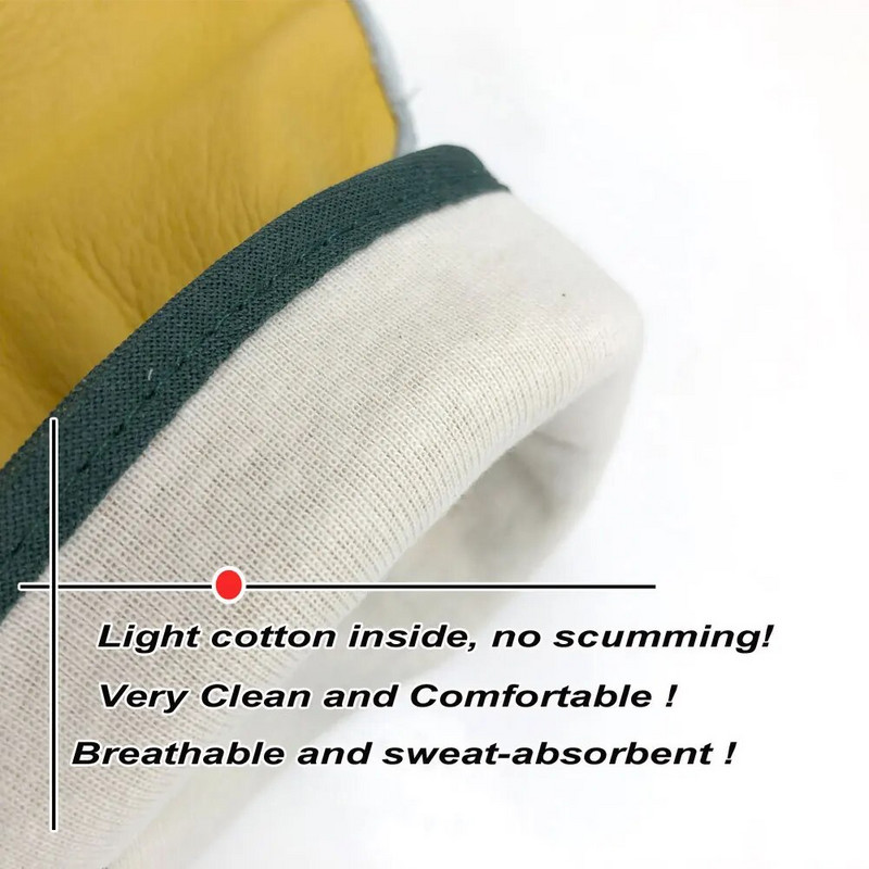 NMSafety Fire Insulation Δερμάτινα γάντια συγκόλλησης με κλιπ εργασίας Yard Work Yard κατασκευές κατά της κοπής