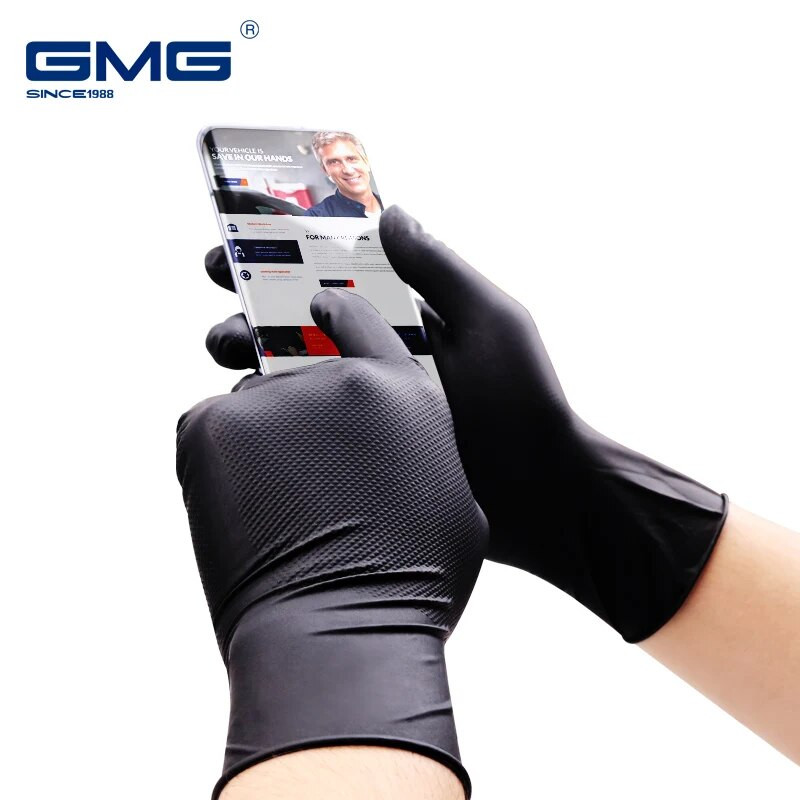 Nitriilkindad Mustad Vastupidavad raskeveokite kindad Veekindlad Õlikindlad Mehaanilised majapidamistööd Köök sünteetilised nitriilkindad