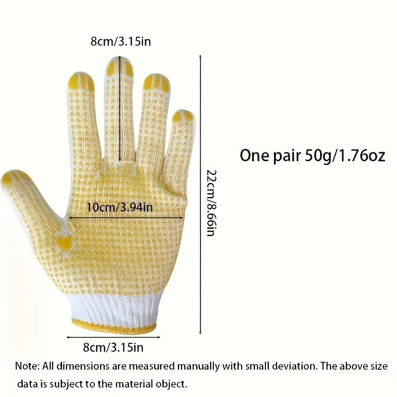 Γάντια Εργασίας Προστασίας Προστασίας Προστασίας Εργασίας 12 Ζευγών Βαμβακερά Πολυεστερικά Πλεκτά Γάντια Εργασίας για Βιομηχανική Αποθήκη Βιομηχανικού, Με κουκκίδες