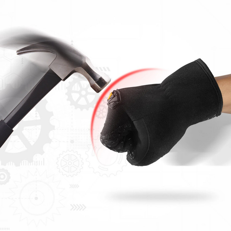 Pracovné rukavice s protišmykovým úchopom, TPR kĺby na chrbte pre ochranu pred nárazmi, celá dlaň z protišmykového silikónu, výkonné rukavice do skladu.