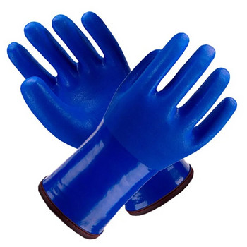 Топлоизолирани кашмирени устойчиви на химикали маслени устойчиви на открито ски антистудни термални PVC работни ръкавици за зимен риболов