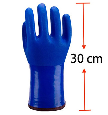 Топлоизолирани кашмирени устойчиви на химикали маслени устойчиви на открито ски антистудни термални PVC работни ръкавици за зимен риболов