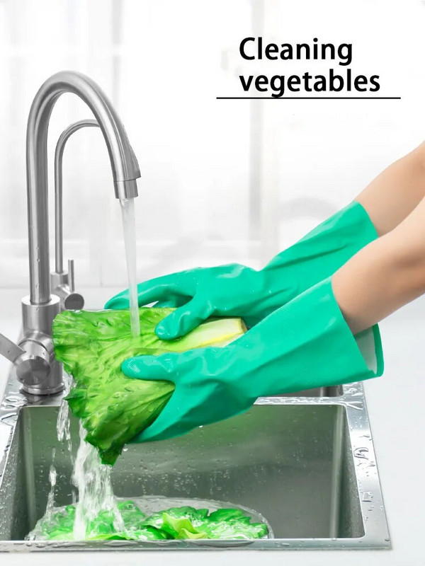 Γάντια πλυσίματος πιάτων Λατέξ από καουτσούκ Κουζίνα αδιάβροχα ρούχα πλυσίματος ανθεκτικά στο λάδι βιομηχανικά γάντια οικιακής χρήσης χημικά