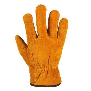 Работни ръкавици Телешка кожа Защита на водача Носете Защитни работници Ръкавици за заваряване за мъже Guantes Moto