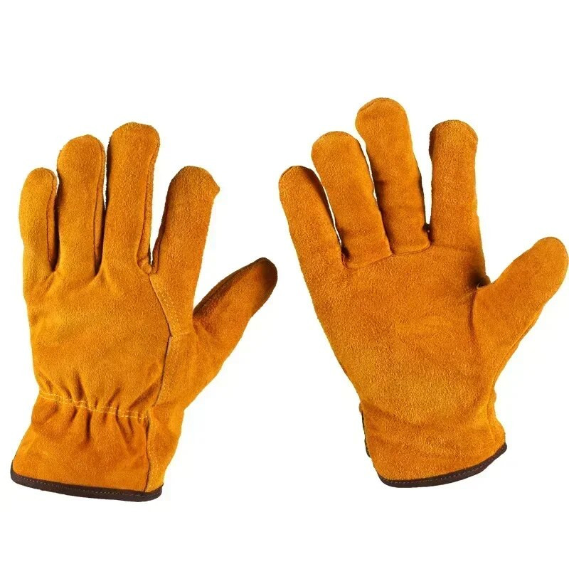 Γάντια εργασίας Cowhide Driver Security Protection Φορέστε Safety Workers Welding Gloves for Men Guantes Moto