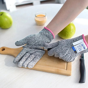 Ръкавици против порязване GMG Nonslip HPPE EN388 ANSI Защитни ръкавици против порязване ниво 5 Устойчиви на порязване ръкавици за кухненска градина