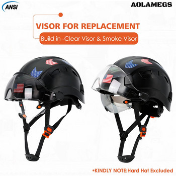 Ενσωματωμένα αξεσουάρ γυαλιών για κράνος ασφαλείας μοντέλου Aolamegs SF06 CR08 με πιστοποίηση ANSI και CE