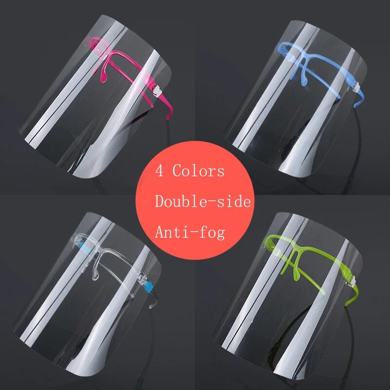 Kaitsev Uduvastane täis Näomask Varjestuskate toiduvalmistamine Suitsuvastane pritsmekindel lampmust läbipaistev silmade kaitse näomaskid