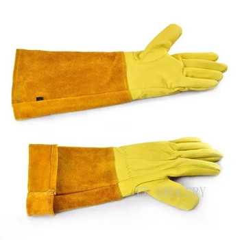 1 ζεύγος δερμάτινα αναπνεύσιμα γάντια γάντια τριαντάφυλλα μακρυμάνικα γάντια για άντρες και γυναίκες Καλύτερο γάντι κηπουρικής εργασίας