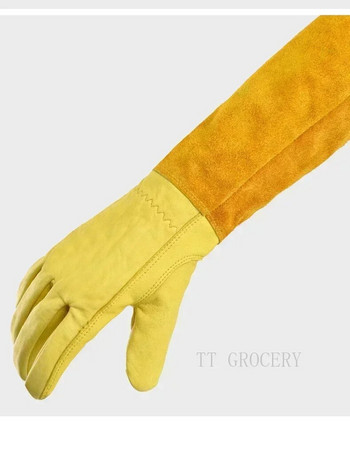 1 ζεύγος δερμάτινα αναπνεύσιμα γάντια γάντια τριαντάφυλλα μακρυμάνικα γάντια για άντρες και γυναίκες Καλύτερο γάντι κηπουρικής εργασίας