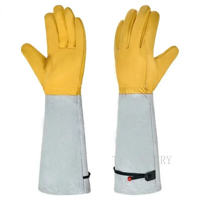 1 paar nahast hingavad kindad, rooside pügamine, pikkade varrukatega kindad meestele ja naistele Parim aianduskinnas töökinda