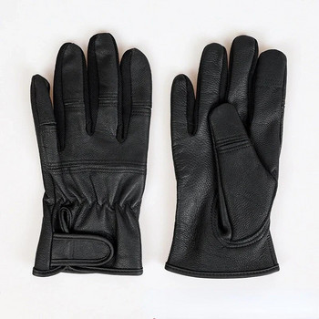Ψηλά γάντια προβάτου Δερμάτινα Ανδρικά γάντια μοτοσικλέτας Ζεστή οθόνη αφής Δερμάτινη προστασία Wear Resistance Προστασία εργασίας