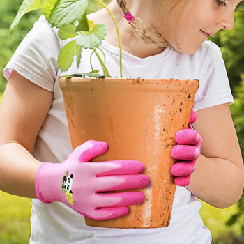 Παιδιά/Νήπια/Γάντια Junior Garden Safety Coated Lasber, DIY, Ηλικία από 3 έως 12, Palm Natural Latex Coated