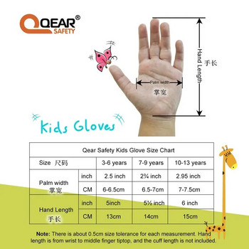 Защитни ръкавици с гумено покритие за деца/прохождащи деца/юноши, Направи си сам, Възраст от 3 до 12 години, Дланово покритие от естествен латекс